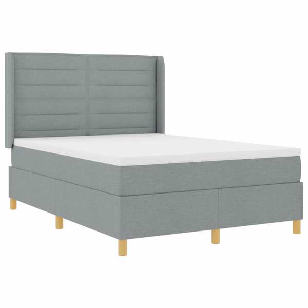 vidaXL Karbi vedrumadrats LED-ribadega Helehall 140 x 190 cm kangas