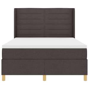 Postel s boxspringem s LED pásky Hnědá 140 x 190 cm textil - obrázek 8