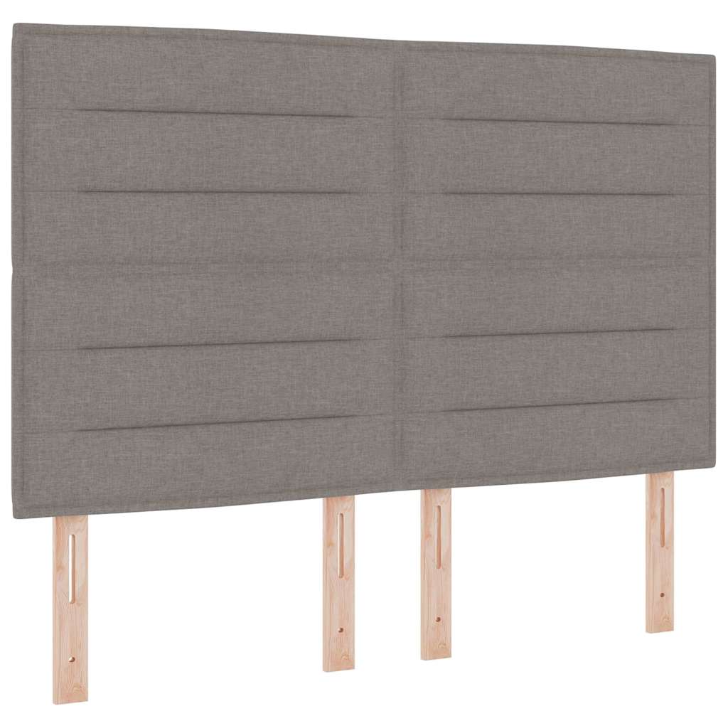 Postel s boxspringem s LED pásky Taupe 140 x 190 cm textil - obrázek 6