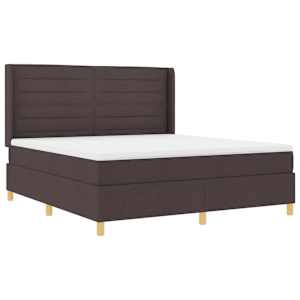 Postel s boxspringem s LED pásky Hnědá 180 x 200 cm textil - obrázek 2