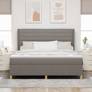 Postel s boxspringem s LED pásky Taupe 180 x 200 cm textil - obrázek 4