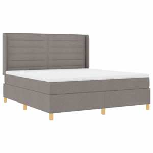 Postel s boxspringem s LED pásky Taupe 180 x 200 cm textil - obrázek 2