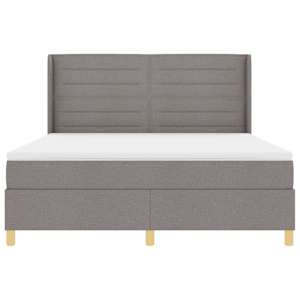 Postel s boxspringem s LED pásky Taupe 180 x 200 cm textil - obrázek 8