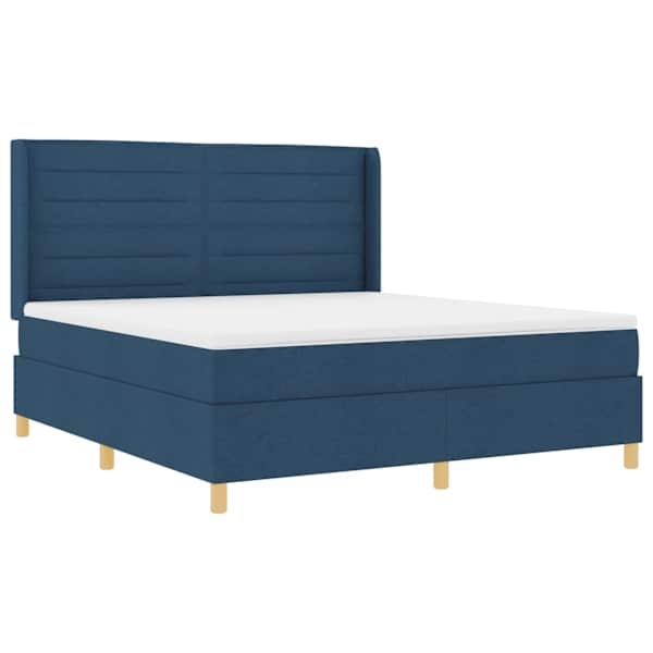 vidaXL Karbi vedrumadrats LED-ribadega Sinine 180 x 200 cm kangas