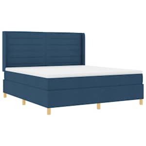 Postel s boxspringem s LED pásky Modrá 180 x 200 cm textil - obrázek 2