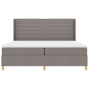 Postel s boxspringem s LED pásky Taupe 200 x 200 cm textil - obrázek 8