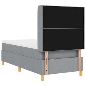 Postel s boxspringem s matrací Světle šedá 140 x 200 cm textil - obrázek 10