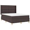 vidaXL Karbi vedrumadrats LED-ribadega peaga Pruun 160 x 200 cm kangas