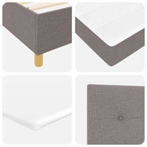 Postel s boxspringem s matrací s čelo Taupe 140 x 200 cm textil - obrázek 11