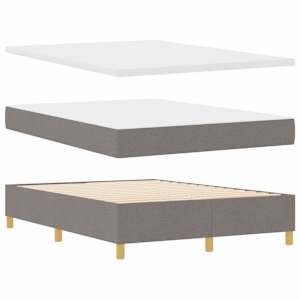 Postel s boxspringem s matrací s čelo Taupe 140 x 200 cm textil - obrázek 6