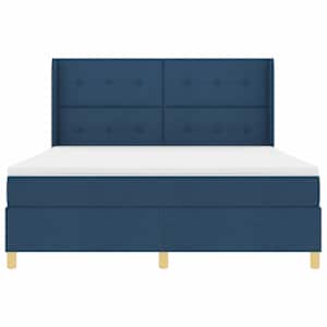 Postel s boxspringem s LED pásky Modrá 180 x 200 cm textil - obrázek 8