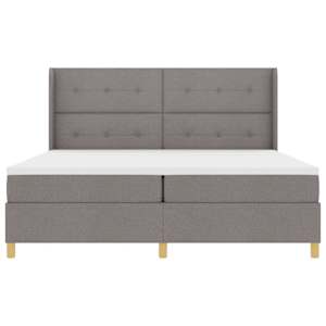 Postel s boxspringem s LED pásky Taupe 200 x 200 cm textil - obrázek 8