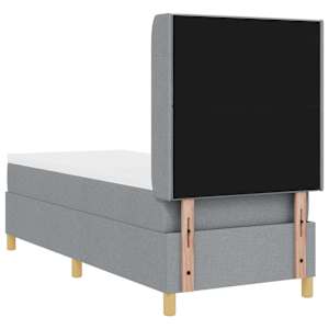 Postel s boxspringem s matrací Světle šedá 140 x 200 cm textil - obrázek 9