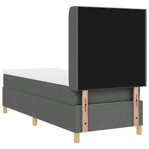 Postel s boxspringem s LED pásky s čelo Šedá 80 x 200 cm textil - obrázek 10