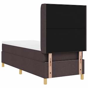 Postel s boxspringem s LED pásky Hnědá 80 x 200 cm textil - obrázek 10