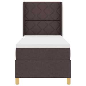Postel s boxspringem s LED pásky Hnědá 80 x 200 cm textil - obrázek 8