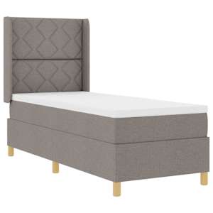 Postel s boxspringem s LED pásky Taupe 80 x 200 cm textil - obrázek 2