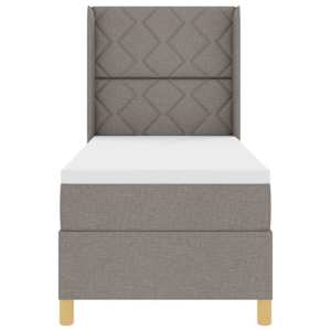 Postel s boxspringem s LED pásky Taupe 80 x 200 cm textil - obrázek 7