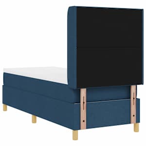 Postel s boxspringem s matrací s čelo Modrá 140 x 200 cm textil - obrázek 10