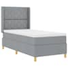 vidaXL Karbi vedrumadrats LED-ribadega Helehall 90 x 200 cm kangas