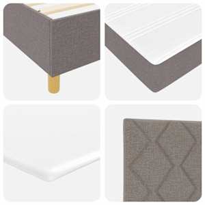 Postel s boxspringem s matrací s čelo Taupe 140 x 200 cm textil - obrázek 11