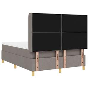 Postel s boxspringem s LED pásky Taupe 140 x 190 cm textil - obrázek 10
