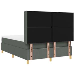 Postel s boxspringem s LED pásky Šedá 160 x 200 cm textil - obrázek 10