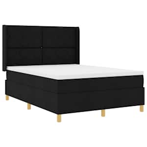 Postel s boxspringem s LED pásky Černá 160 x 200 cm textil - obrázek 2