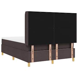Postel s boxspringem s LED pásky Hnědá 160 x 200 cm textil - obrázek 10