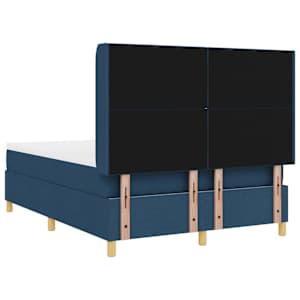 Postel s boxspringem s matrací s čelo Modrá 160 x 200 cm textil - obrázek 10