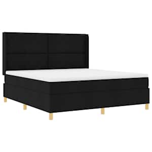 Postel s boxspringem s LED pásky Černá 180 x 200 cm textil - obrázek 2