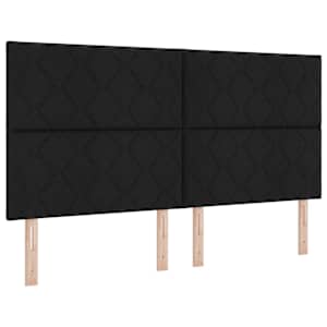 Postel s boxspringem s LED pásky Černá 180 x 200 cm textil - obrázek 7