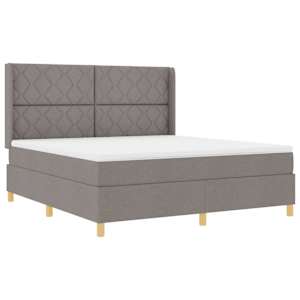 Postel s boxspringem s LED pásky Taupe 180 x 200 cm textil - obrázek 2