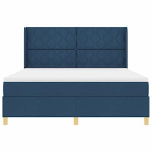 Postel s boxspringem s LED pásky Modrá 180 x 200 cm textil - obrázek 8