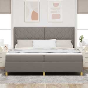 Postel s boxspringem s LED pásky Taupe 200 x 200 cm textil - obrázek 4