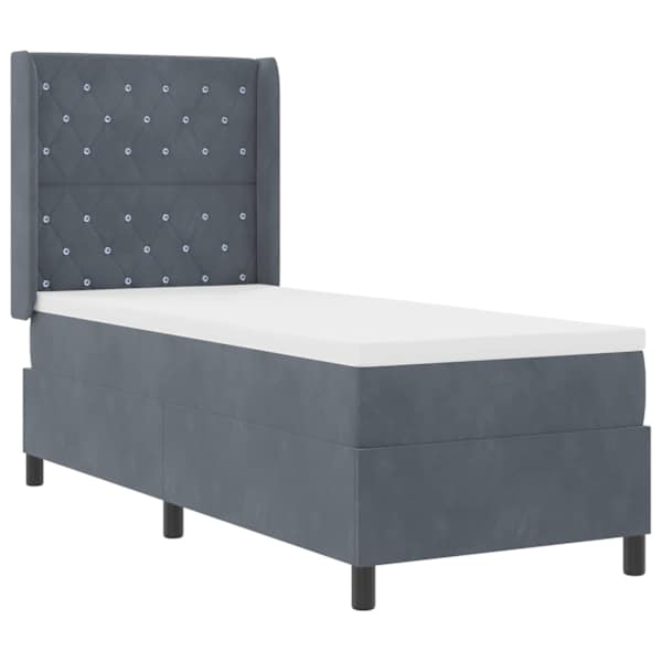 vidaXL Karbi vedrumadrats madratsiga LEDiga Tumehall 80 x 200 cm Samet