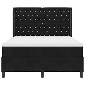 Postel s boxspringem Černá 140 x 190 cm samet - obrázek 8