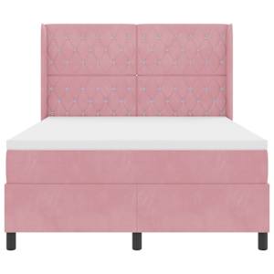 Postel s boxspringem s LED pásky Růžová 140 x 190 cm samet - obrázek 8