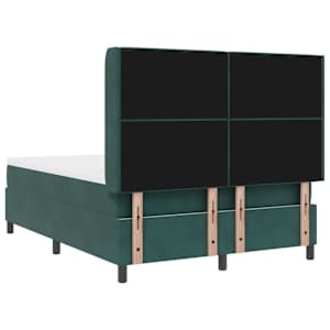 Postel s boxspringem s čelo Tmavě zelená 140 x 200 cm samet - obrázek 10