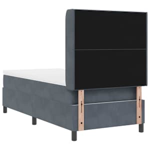 Postel s boxspringem s LED pásky Tmavě šedá 90 x 190 cm samet - obrázek 10