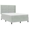 vidaXL Karbi vedrumadrats LED-ribadega Helehall 160 x 200 cm Samet