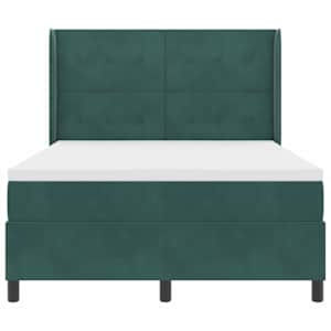 Postel s boxspringem s čelo Tmavě zelená 160 x 200 cm samet - obrázek 8