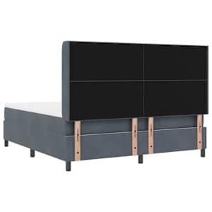 Postel s boxspringem s LED pásky Tmavě šedá 180 x 200 cm samet - obrázek 10