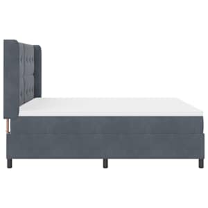 Postel s boxspringem s LED pásky Tmavě šedá 180 x 200 cm samet - obrázek 9