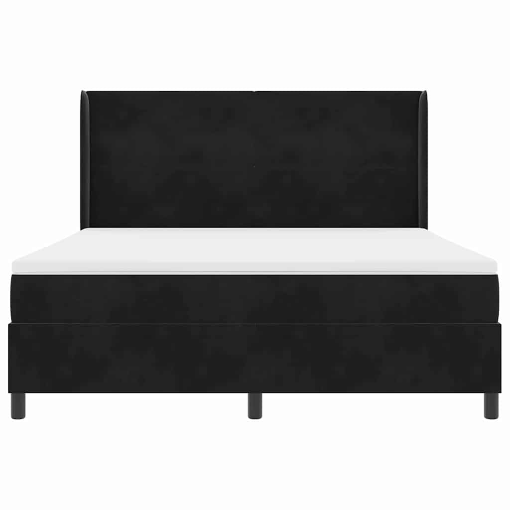 Postel s boxspringem s matrací s LED Černá 180 x 200 cm samet - obrázek 8