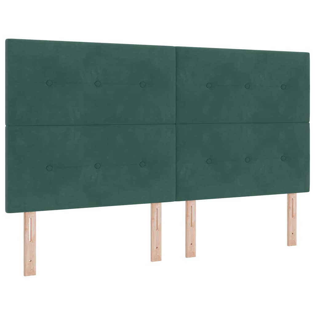 Postel s boxspringem s matrací Tmavě zelená 180 x 200 cm samet - obrázek 7