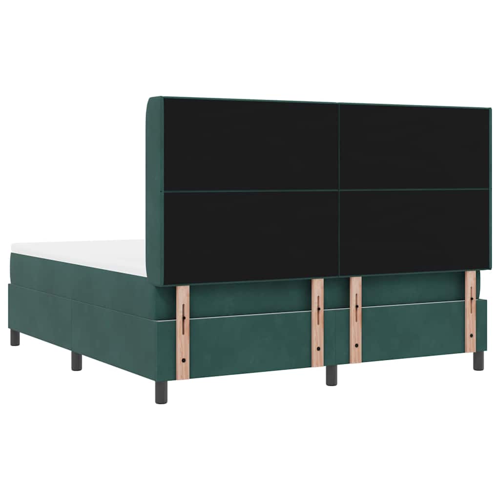 Postel s boxspringem s matrací Tmavě zelená 180 x 200 cm samet - obrázek 10