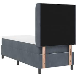 Postel s boxspringem s LED pásky Tmavě šedá 80 x 200 cm samet - obrázek 10
