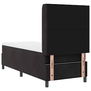 Postel s boxspringem s LED pásky s čelo Černá 80 x 200 cm samet - obrázek 10