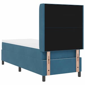 Postel s boxspringem s LED pásky s čelo Modrá 80 x 200 cm samet - obrázek 10
